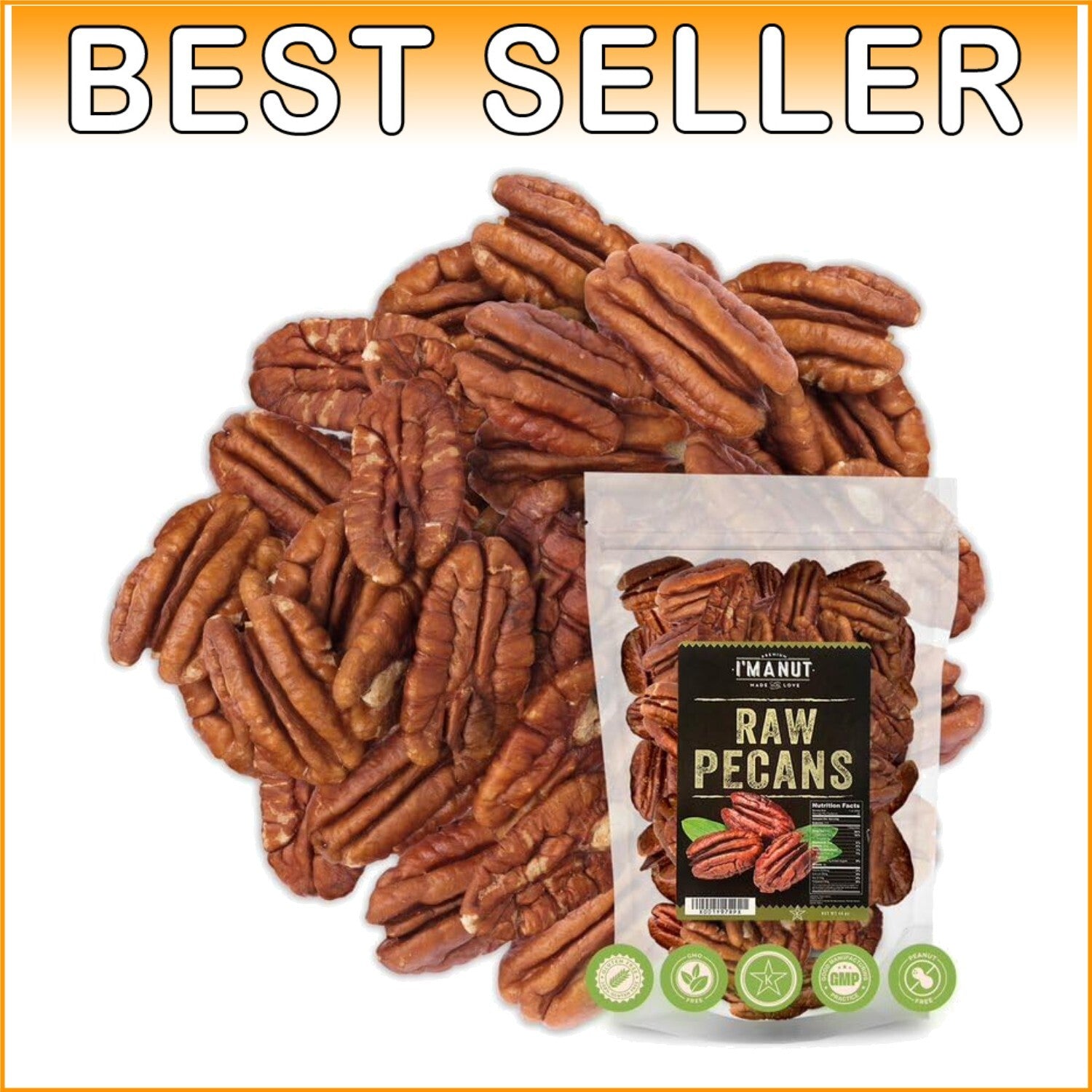 Ethically Sourced 2.75 lb Raw Pecan Halves - Nutritional Powerhouse Snack