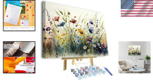 Load image into Gallery viewer, Artistic Floral Acrylic Paint by Number Kit - Perfect 16x20 Framed Gift
