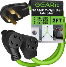 Load image into Gallery viewer, Weather-Resistant 30A Power Splitter – 4-Prong Design for Maximum Versatility