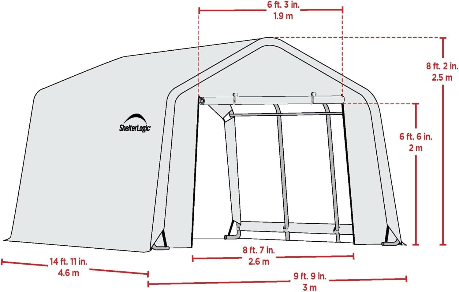 Durable 10' x 15' Instant Garage Canopy with UV Protection and Alloy Steel Frame
