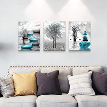 Load image into Gallery viewer, Inspirational Black and White Abstract Canvas Art - 3 Piece Set Ready to Hang