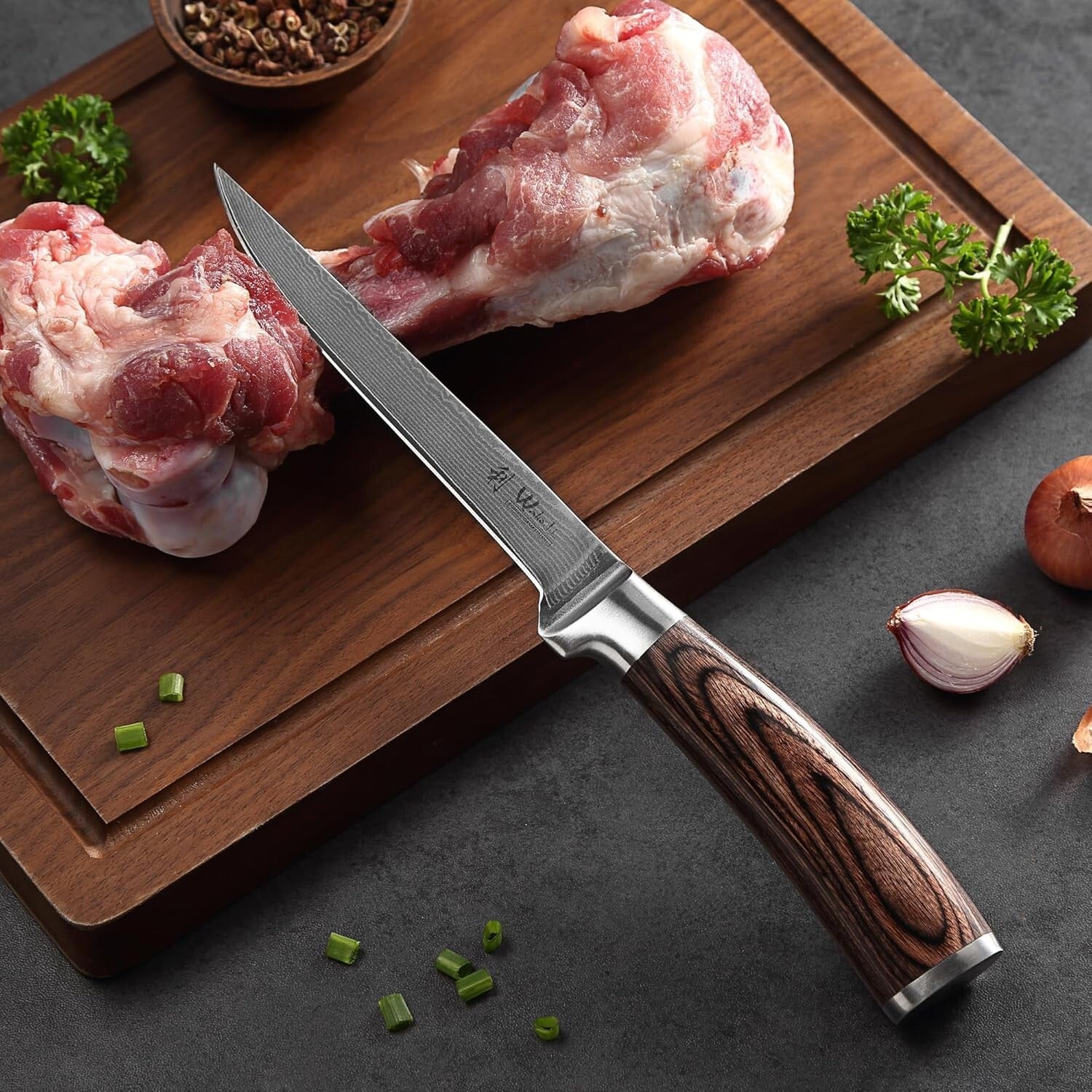 Forged 5.7-Inch Meat Cleaver Knife with Elegant Pakkawood Handle – Gift Boxed