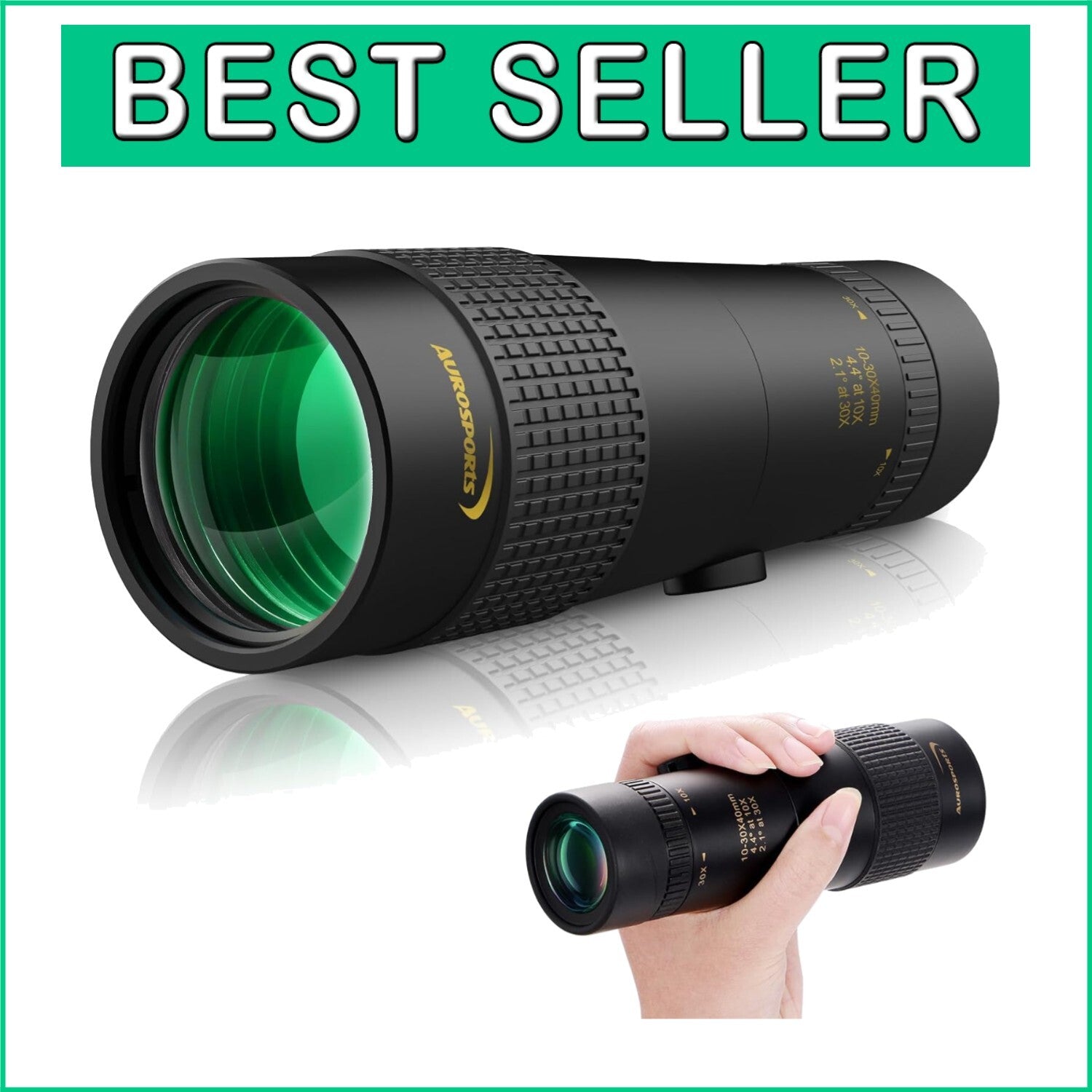 Adjustable Magnification Monocular Telescope - Crystal Clear Outdoor View