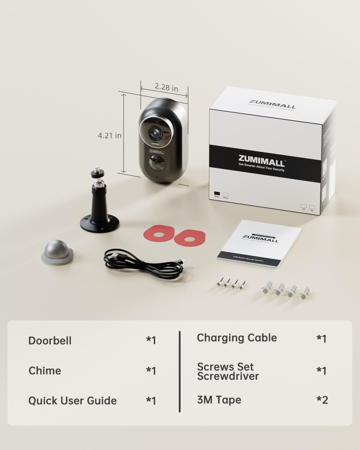 2-Pack Wireless Outdoor Security Cameras with 2K Night Vision & Magnetic Mount