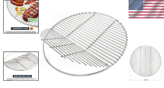 Durable Stainless Steel Grill Grates 18.5" for Char-Griller & Vision Grills