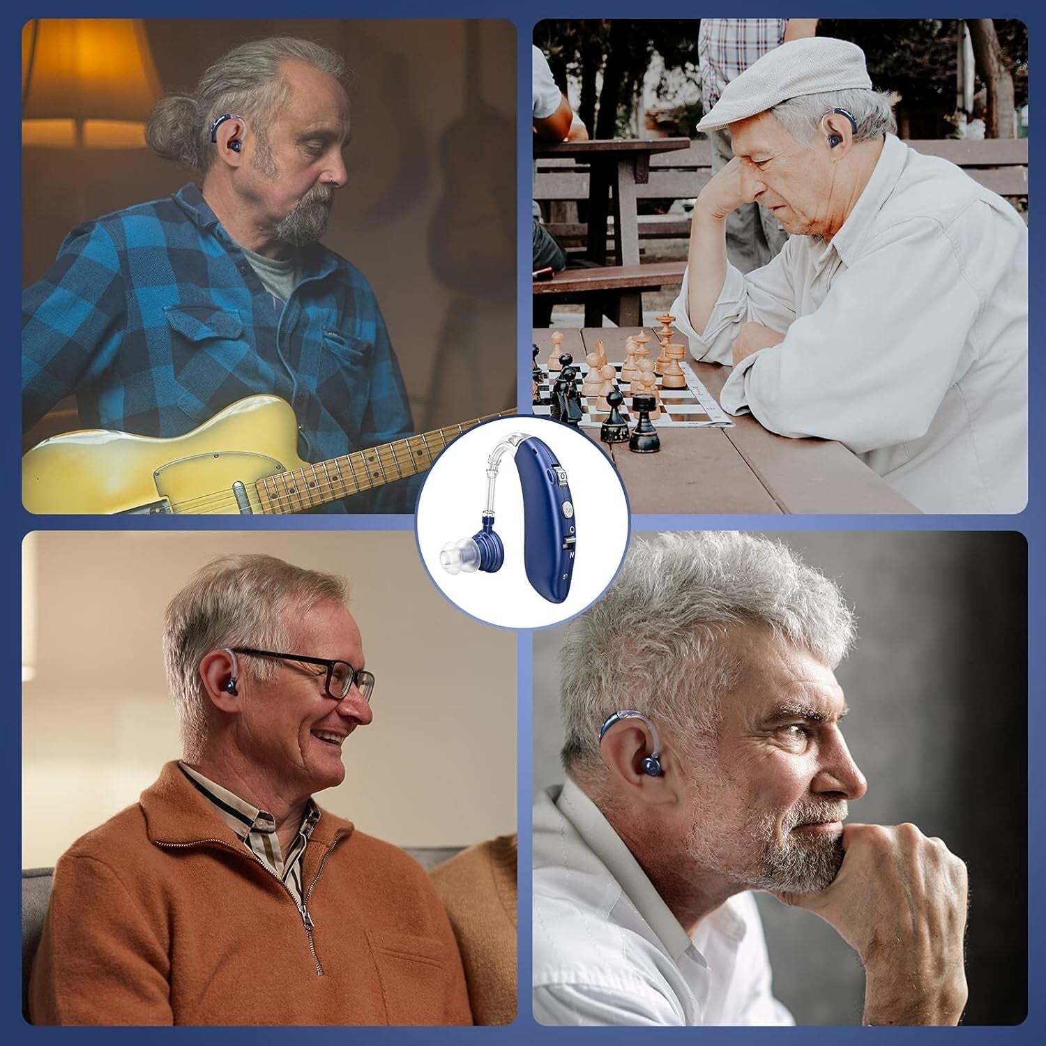 Sleek Rechargeable Hearing Aids: Discreet Sound Amplifier for Tinnitus Relief