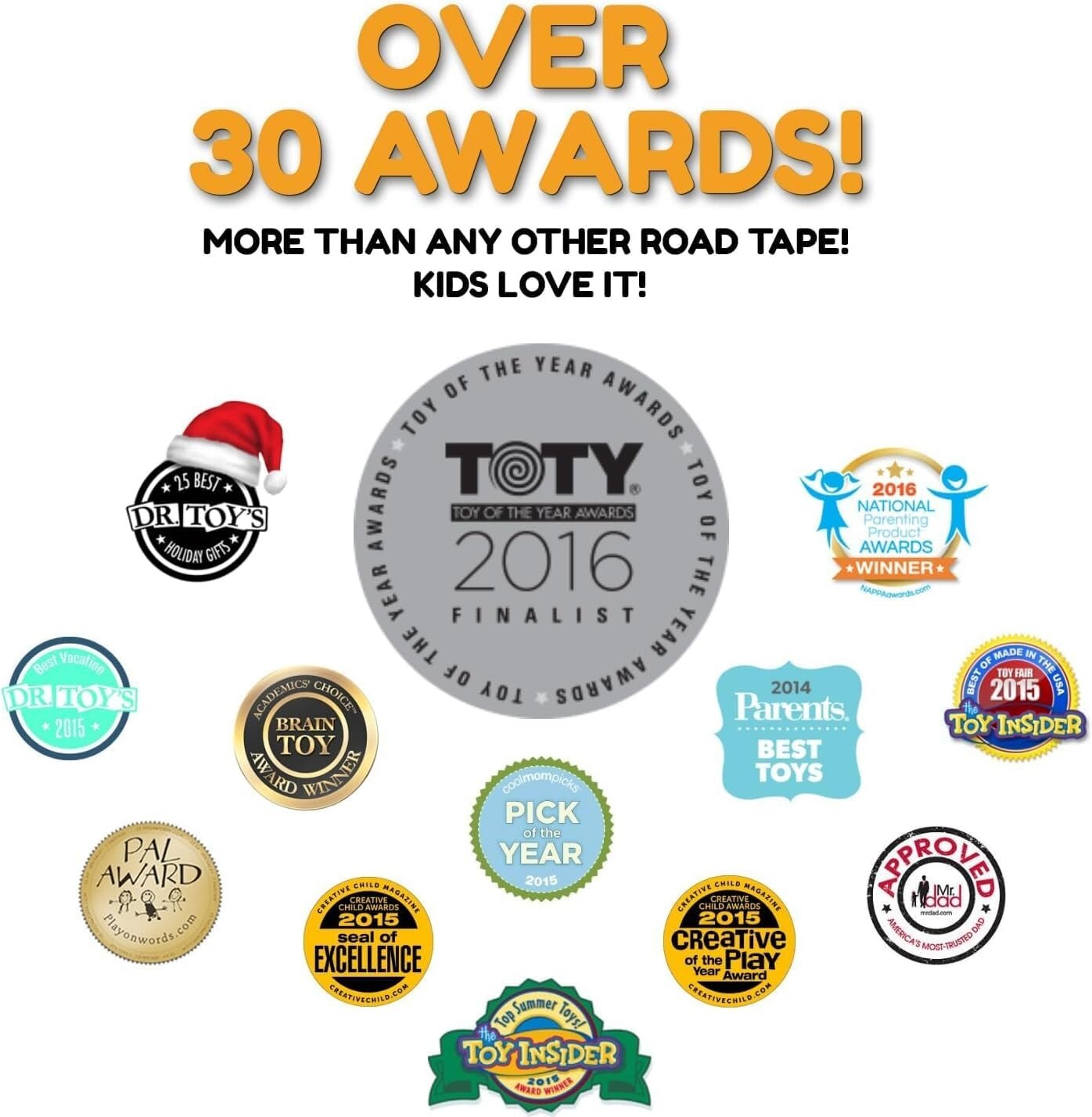 Award-Winning Road Tape - 30 ft x 2 in for Endless Toy Car Adventures