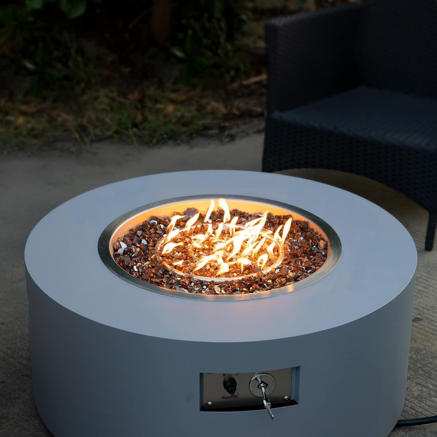 Premium 304 Stainless Steel Round Fire Ring - 443,000 BTU for Outdoor Enjoyment