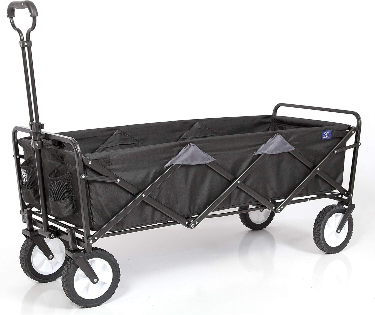 Durable Mac Sports Folding Utility Wagon with Adjustable Handle, 150 Lb Capacity