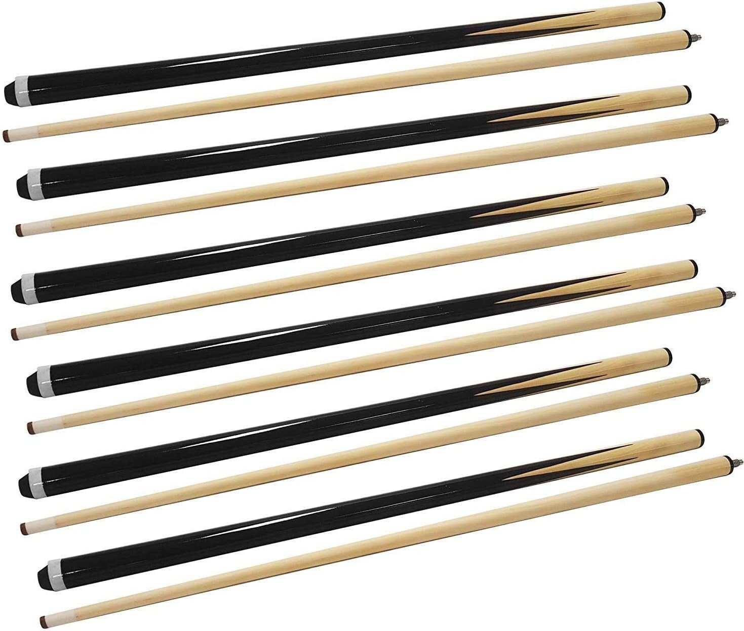 Set of 6 Premium 58-Inch Ashwood Pool Cues with 13mm Tips for Ultimate Precision