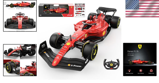 High Gloss 1:12 Ferrari F1 75 RC Car - Ideal Gift for Racing Fans & Enthusiasts