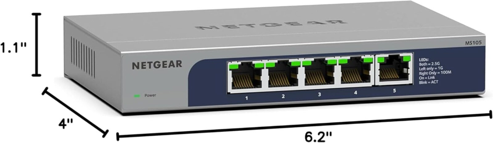 Durable 5-Port Multi-Gig Network Switch - Seamless Integration for Businesses