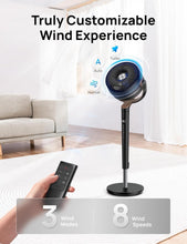 Load image into Gallery viewer, TurboPoly 40" Pedestal Fan: Remote Controlled with 8 Speeds for Ultimate Comfort