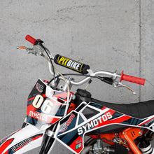 Load image into Gallery viewer, Lightweight Red &amp; Silver 7/8" Dirt Bike Handlebar Set - 1-Year Warranty Included