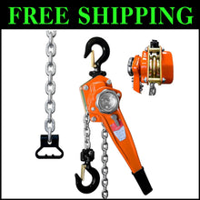 Load image into Gallery viewer, Heavy Duty Chain Hoist with Non-Slip Handle - 1650 lbs Capacity, 10 ft Chain
