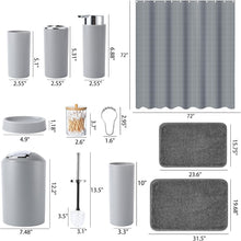 Load image into Gallery viewer, Durable Bathroom Decor 24PCS Set with Shower Curtain + Soft Microfiber Rugs