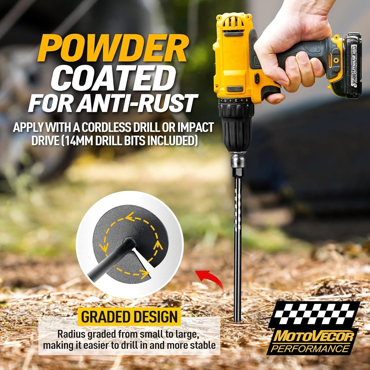 18” Tungsten Steel Ground Anchors with High Wind Resistance – 1000 lbs Capacity