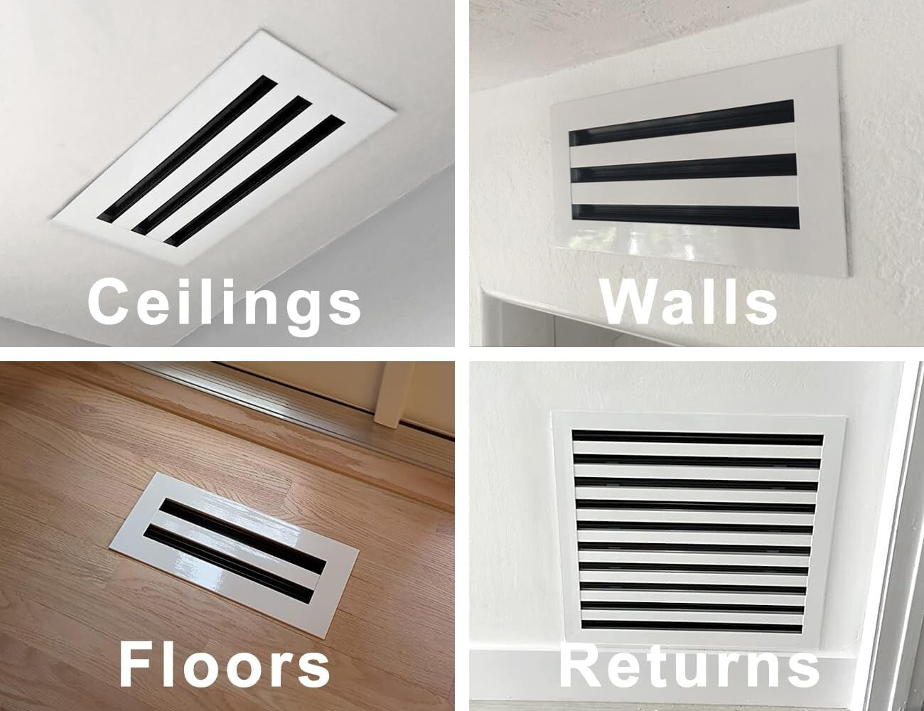 Versatile AC Vent Cover - Modern Aluminum Diffuser for Homes & Commercial Spaces