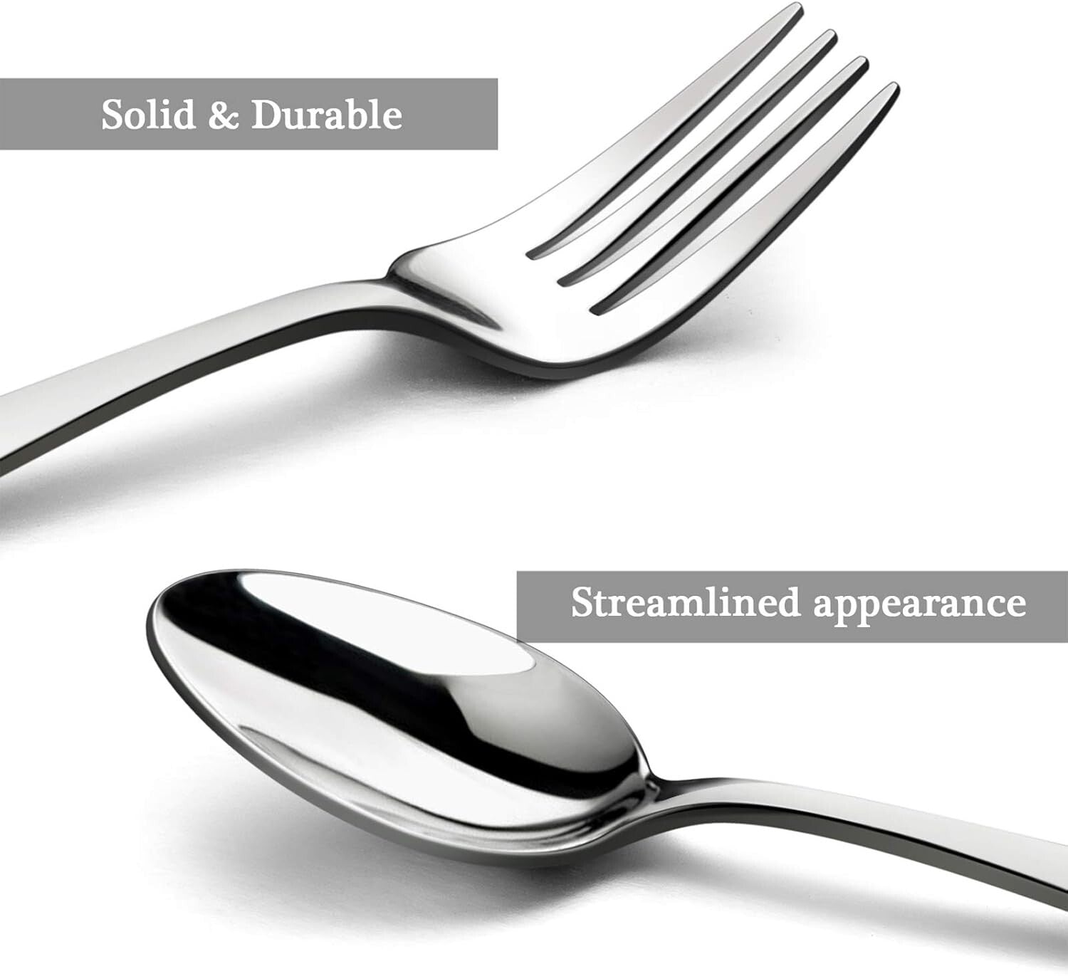 40-Piece Heavy-Duty Raindrop Silverware Set - Elegant Stainless Steel Flatware