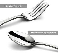 Load image into Gallery viewer, 40-Piece Heavy-Duty Raindrop Silverware Set - Elegant Stainless Steel Flatware