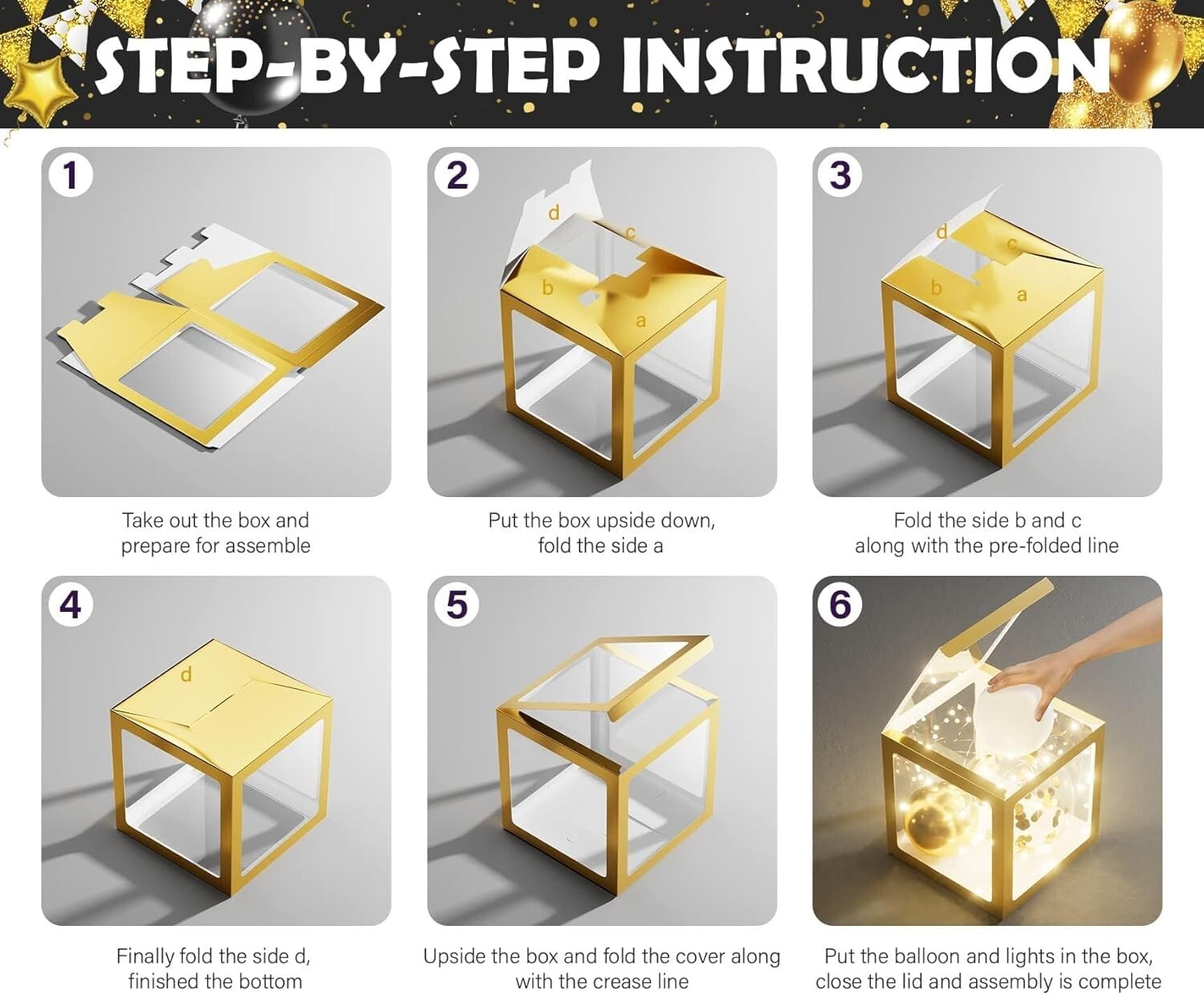 Stylish Gold & White Graduation Supplies Set with LED Lights - Class of 2025