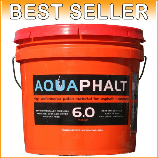 6.0 Permanent Asphalt Repair - Eco-Friendly, Water-Activated, 3.5 Gallon Bucket