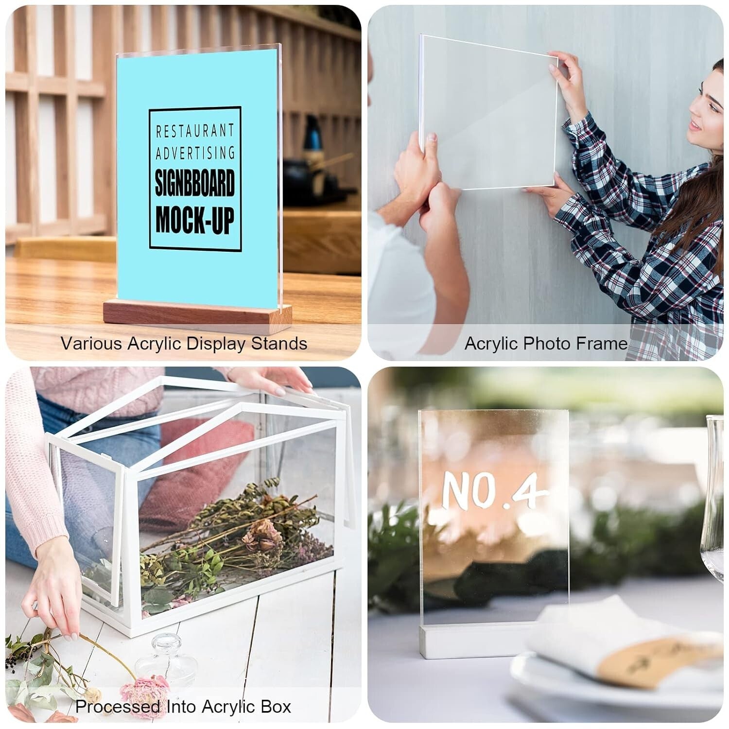 Durable 24x48 Inch Clear Acrylic Panels with Protective Film - Craft Essential