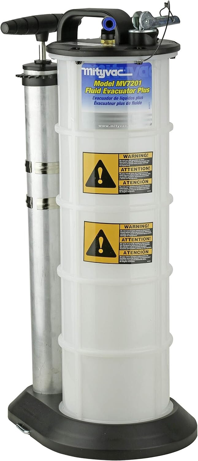 2.3-Gallon Fluid Evacuator & Dispensing Pump - Push Button & Chemical-Resistant