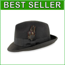 Load image into Gallery viewer, Packable Men's Classic Fedora with Grosgrain Sweatband - Travel Ready
