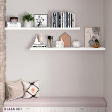 Load image into Gallery viewer, Versatile 60" Wall-Mounted Floating Shelves Set of 2 - Invisible Support Design