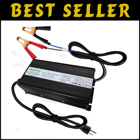 29.2V LiFePO4 Battery Charger 15A - Smart Safety Features for Reliable Charging