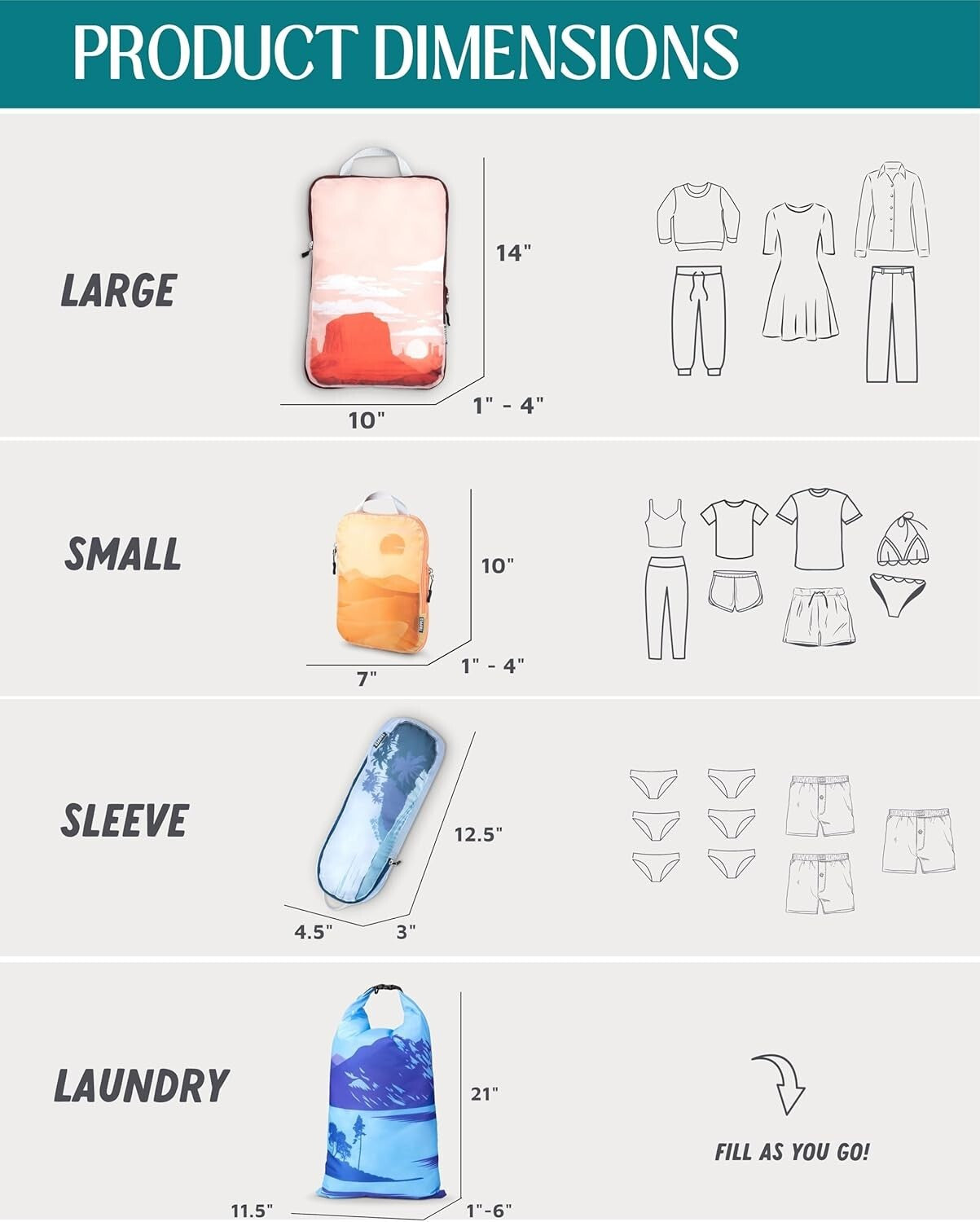 Expandable Compression Packing Cubes - Maximize Carry-On Space Effortlessly