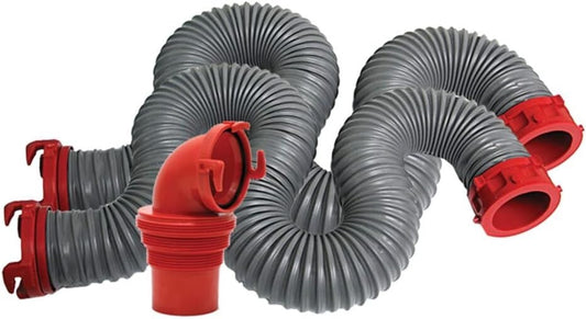 All-In-One 20-Foot Sewer Hose Kit for RVs - Includes Rotating Fittings & Adapter