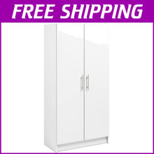 Load image into Gallery viewer, Elite 2-Door Tall Storage Cabinet with Adjustable Shelves for Home Organization