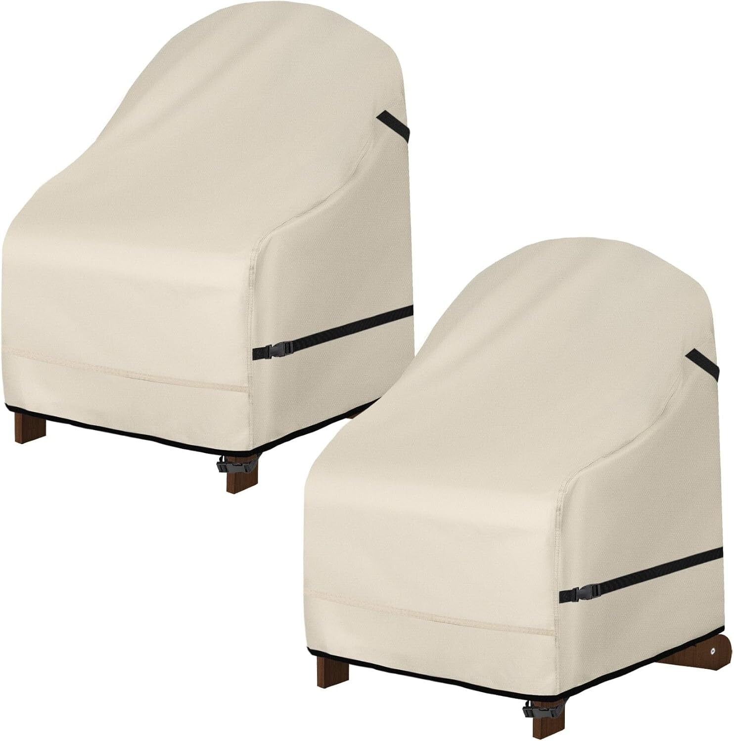 Waterproof Beige Patio Chair Cover 2-Pack - Ultimate Protection for Adirondacks