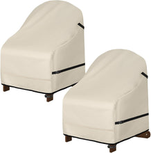 Load image into Gallery viewer, Waterproof Beige Patio Chair Cover 2-Pack - Ultimate Protection for Adirondacks