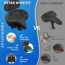 Load image into Gallery viewer, Ergonomic Oversized Bicycle Saddle with Memory Foam - Easy 2-Minute Installation