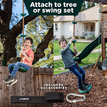 Load image into Gallery viewer, Outdoor Kids Climbing Rope Swing with Disc Seat &amp; Platforms - Adventure Fun!