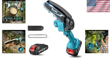 Load image into Gallery viewer, Lightweight Handheld Chainsaw - 21W Battery-Powered for Quick Wood Cutting