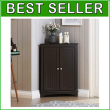 Load image into Gallery viewer, Stylish Freestanding Corner Storage Cabinet for Bathroom, Living Room, Bedroom