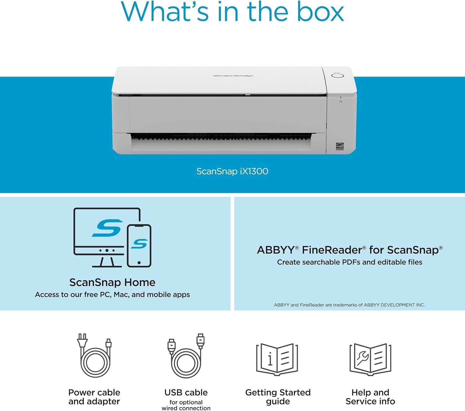 Effortless Compact Scanner for Documents, Photos & Receipts - Wireless Ready
