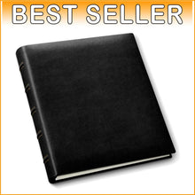 Load image into Gallery viewer, Handcrafted Leather Photo Album 4x6 - 60 Page 3-Ring Binder in Acadia Black