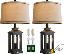 Load image into Gallery viewer, Elegant 23.75" Vintage Modern Table Lamps with Dimmable Touch Control - 2 Pack