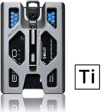 Load image into Gallery viewer, Water-Resistant Titanium ID Card Holder with Spring-Loaded 4 Card Capacity Clip