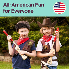 Load image into Gallery viewer, American-Made Red Wooden Toy Rifle - Safe, Indestructible Fun for Ages 3-7