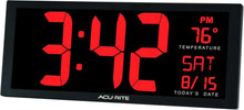 Load image into Gallery viewer, 14.5-Inch Large Digital LED Clock with Date &amp; Temperature for Home or Office
