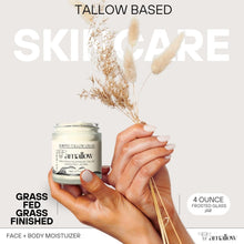 Load image into Gallery viewer, 100% Grass-Fed Beef Tallow Moisturizer - Nourishing Skin Lotion, 4 FL. oz.