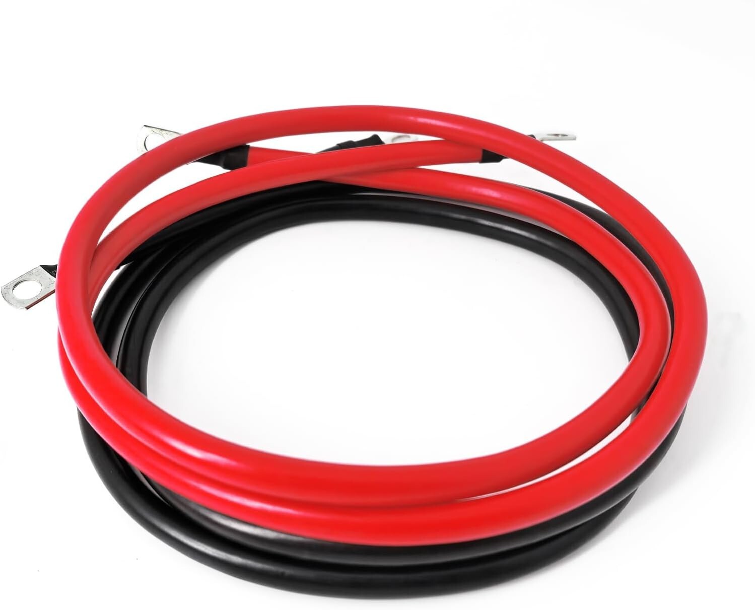 Essential 2 AWG Battery Cables - 5FT Pure Copper for Solar, RV, and Marine Needs