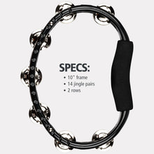 Load image into Gallery viewer, Traditional Handheld Tambourine - Ergonomic Black Frame, Built for All Musicians