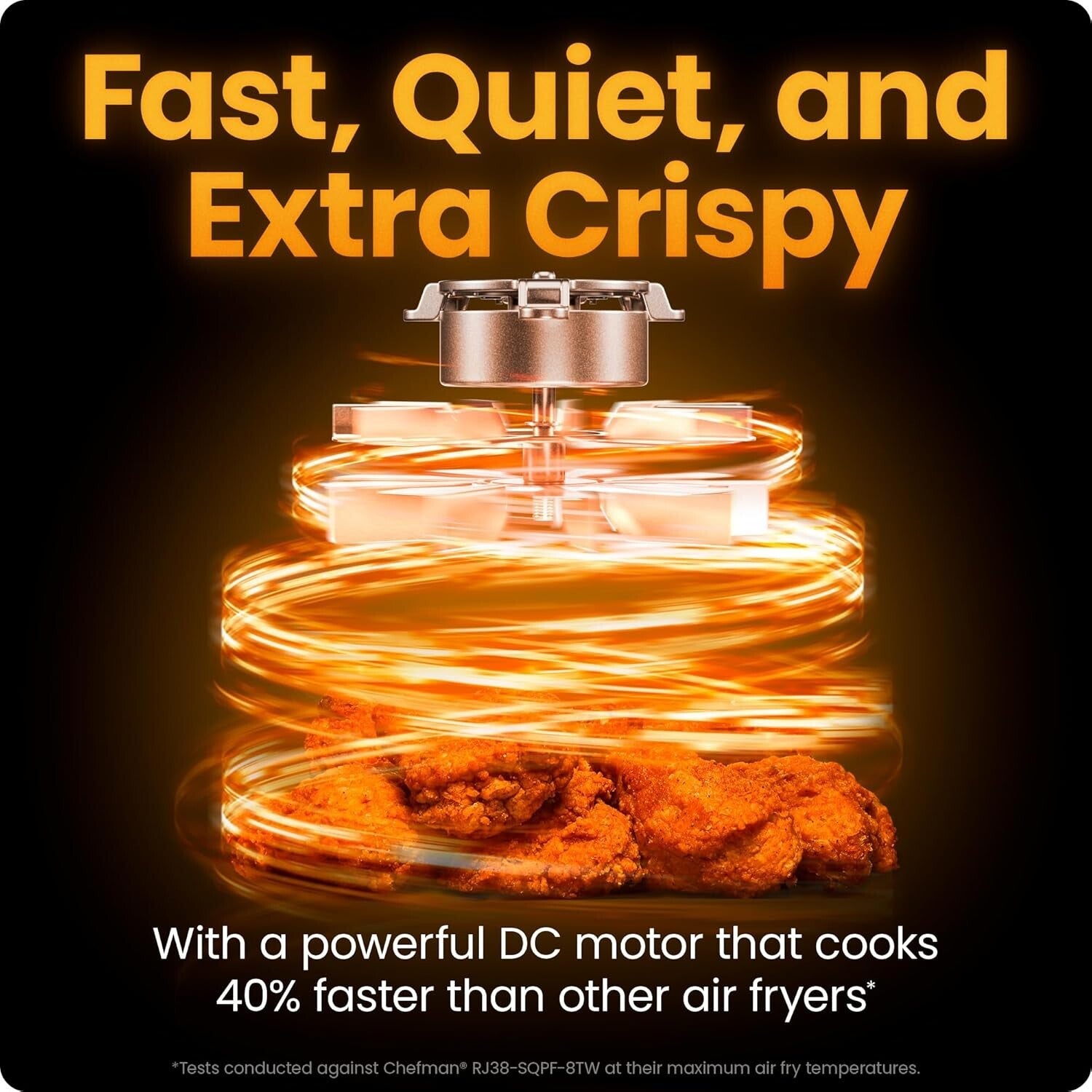 7-Qt High-Powered Air Fryer - Space-Saving, Touch Control for Crispy Meals
